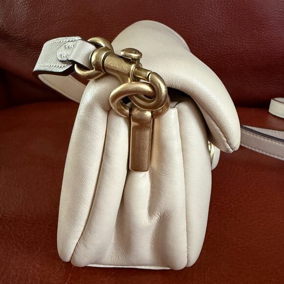 Coach Pillow Tabby Ivory Leather Shoulder Bag 18 - Picture 7 of 16